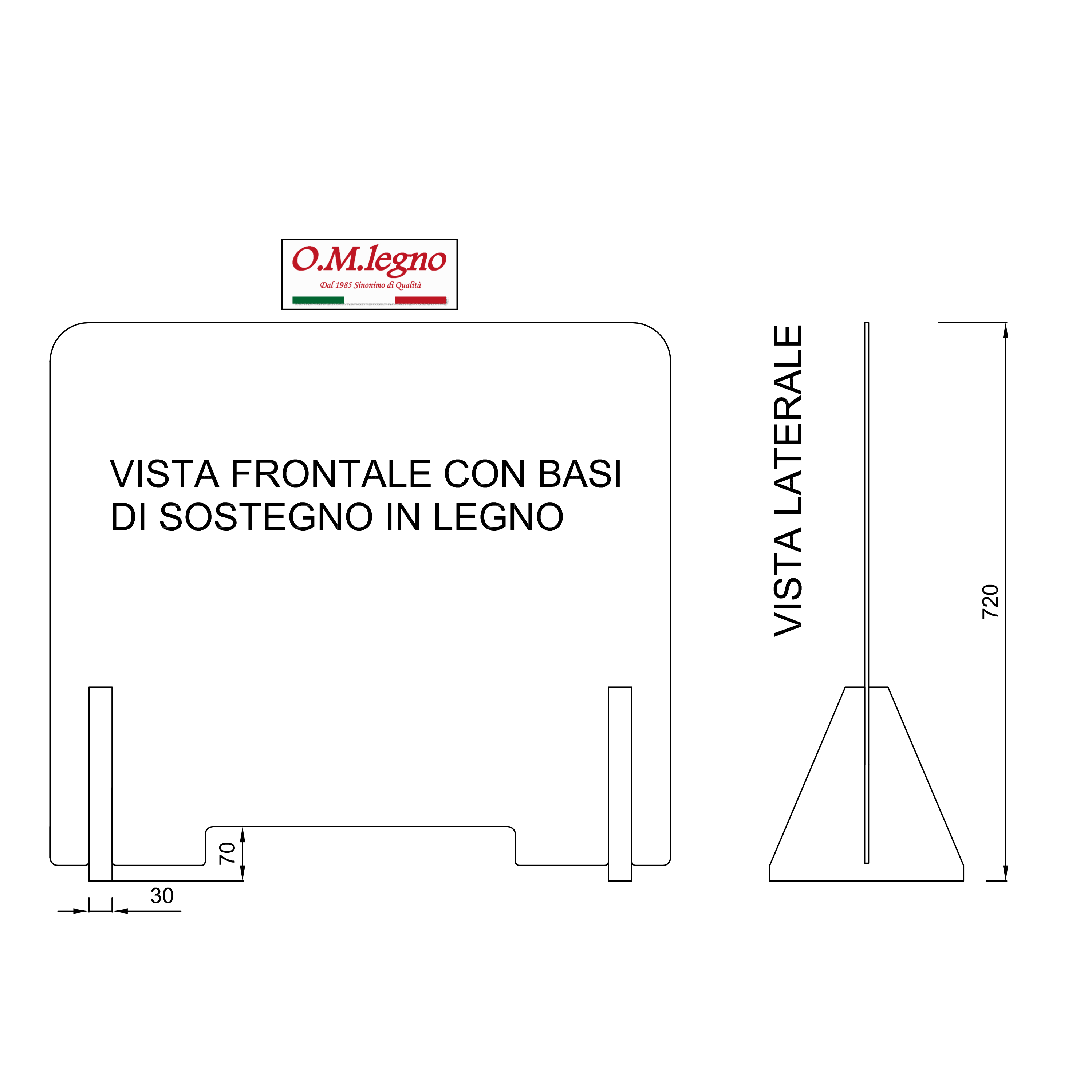 Barriera plexiglass e policarbonato parafiato di protezione con